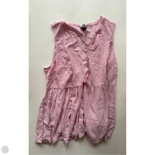 Blouse Sleeveless By Torrid In Pink, Size: 3x