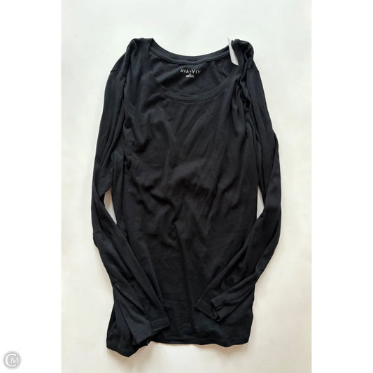 Blouse Long Sleeve By Ava & Viv In Black, Size: 2x