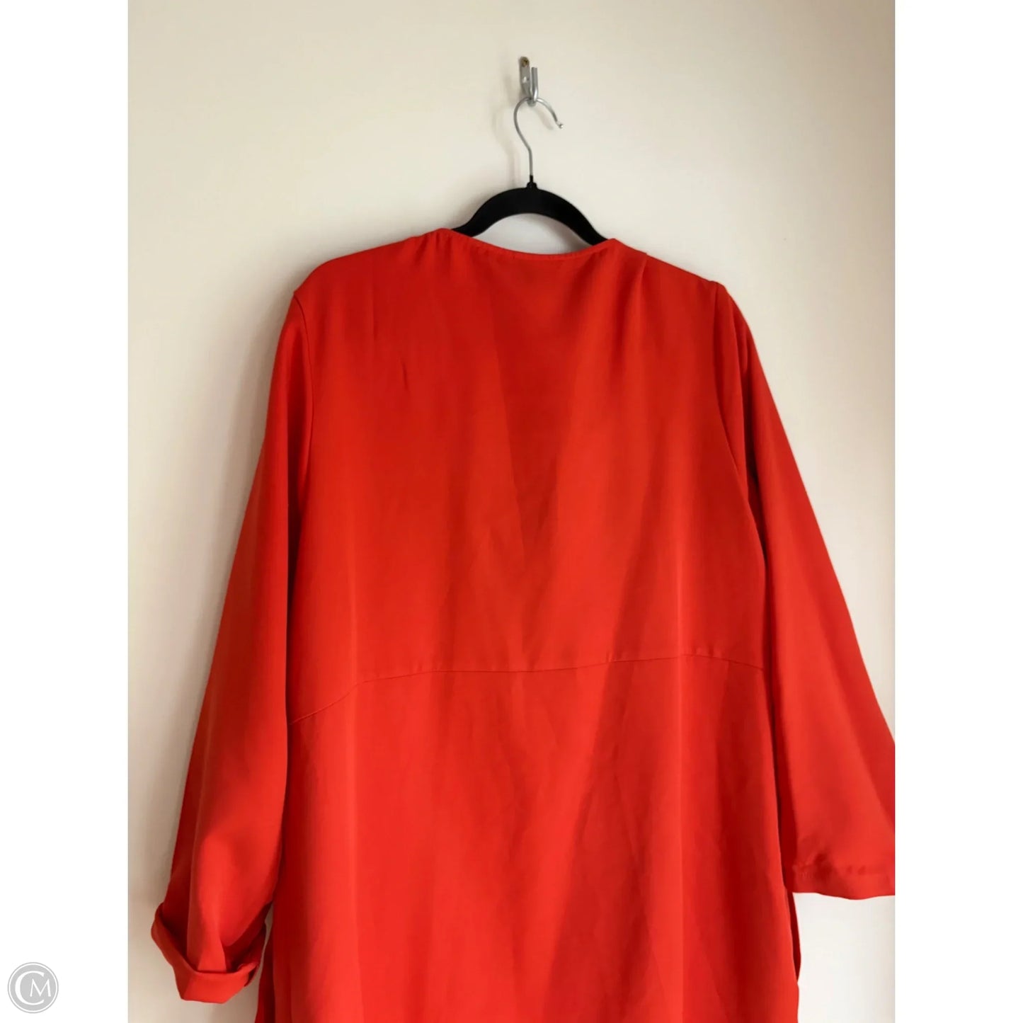 Dress Casual Midi By y of curve In Orange, Size: 1x