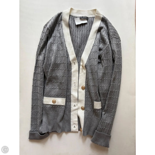 Cardigan By Adrianna Papell In Grey, Size: L