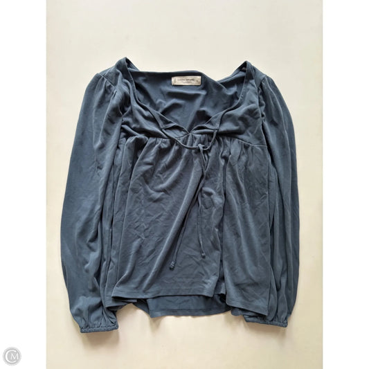 Blouse Long Sleeve By Lucky Brand In Blue, Size: Xs