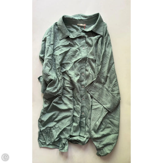 Blouse Short Sleeve By Entro In Green, Size: 1x
