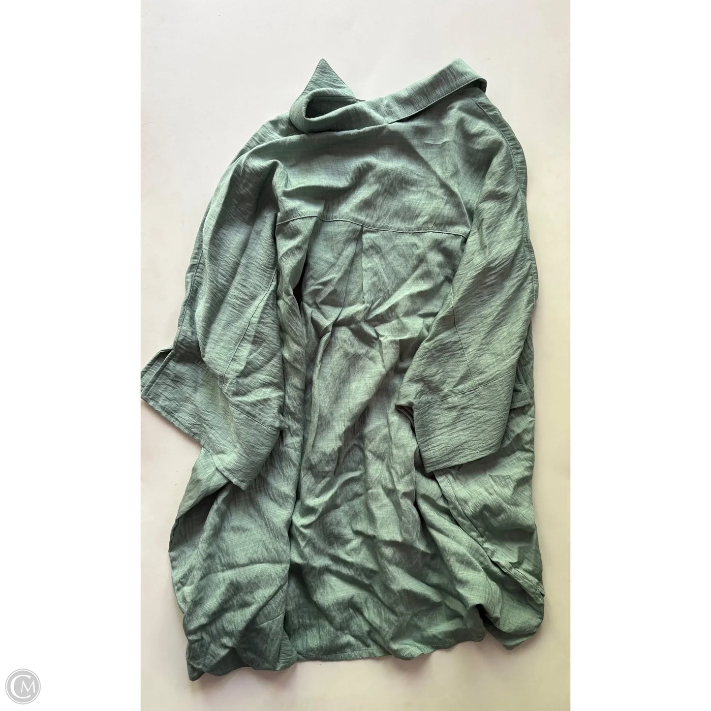 Blouse Short Sleeve By Entro In Green, Size: Xl