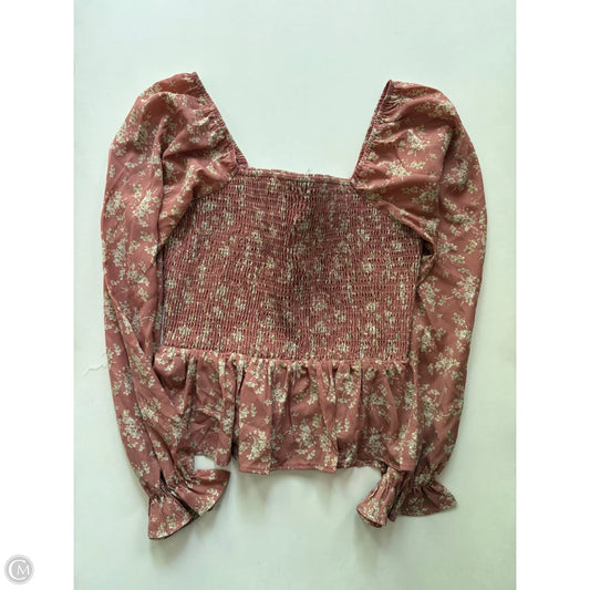 Blouse Long Sleeve By Paper Crane In Floral Print, Size: S