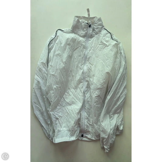 Athletic Jacket By Fabletics In White, Size: L