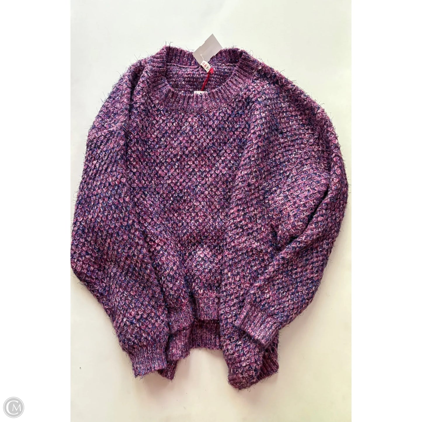 Sweater By Anthropologie In Purple, Size: 1x