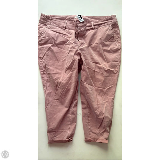 Jeans Skinny By Loft In Pink, Size: 22