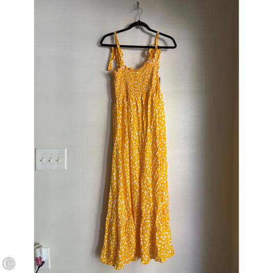 Dress Casual Midi By r. vicimos In Yellow, Size: Xl