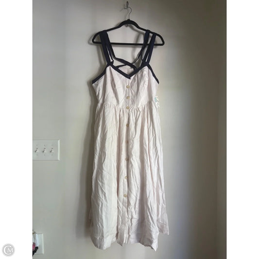 Dress Casual Midi By Maeve In White, Size: 16