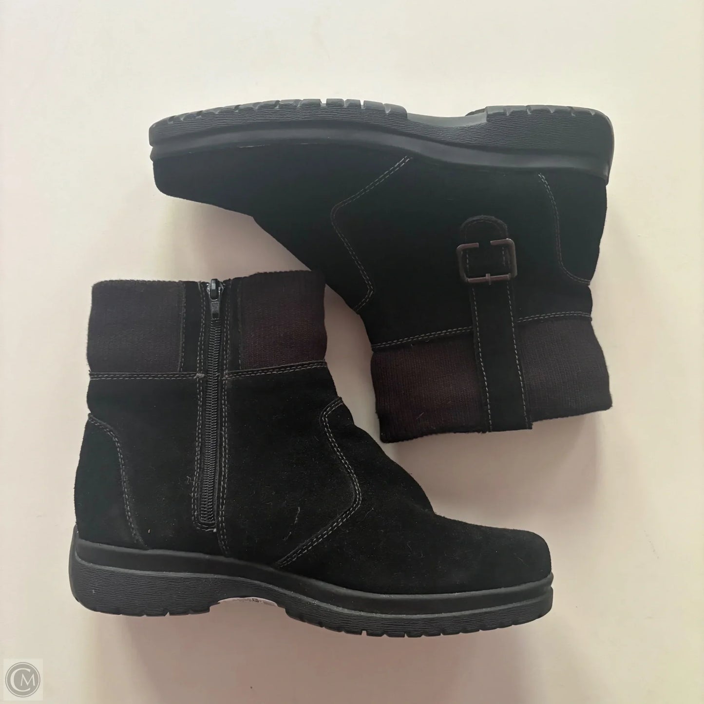 Boots Ankle Flats By Weatherproof In Black, Size: 8