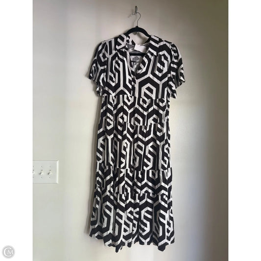 Dress Casual Midi By Umgee In Black & White, Size: M