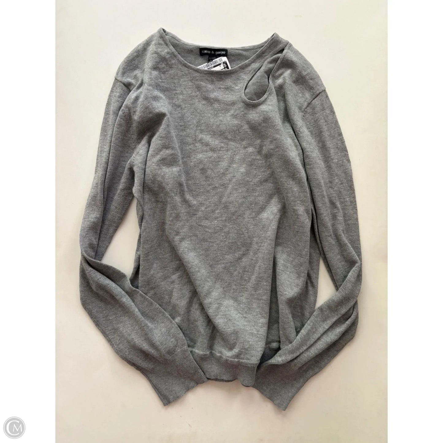 Sweater By Cable And Gauge In Grey, Size: Xl