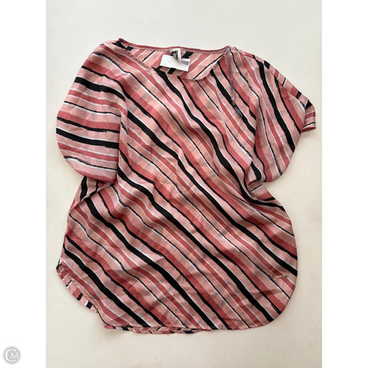 Blouse Short Sleeve By Anne Klein In Pink, Size: M