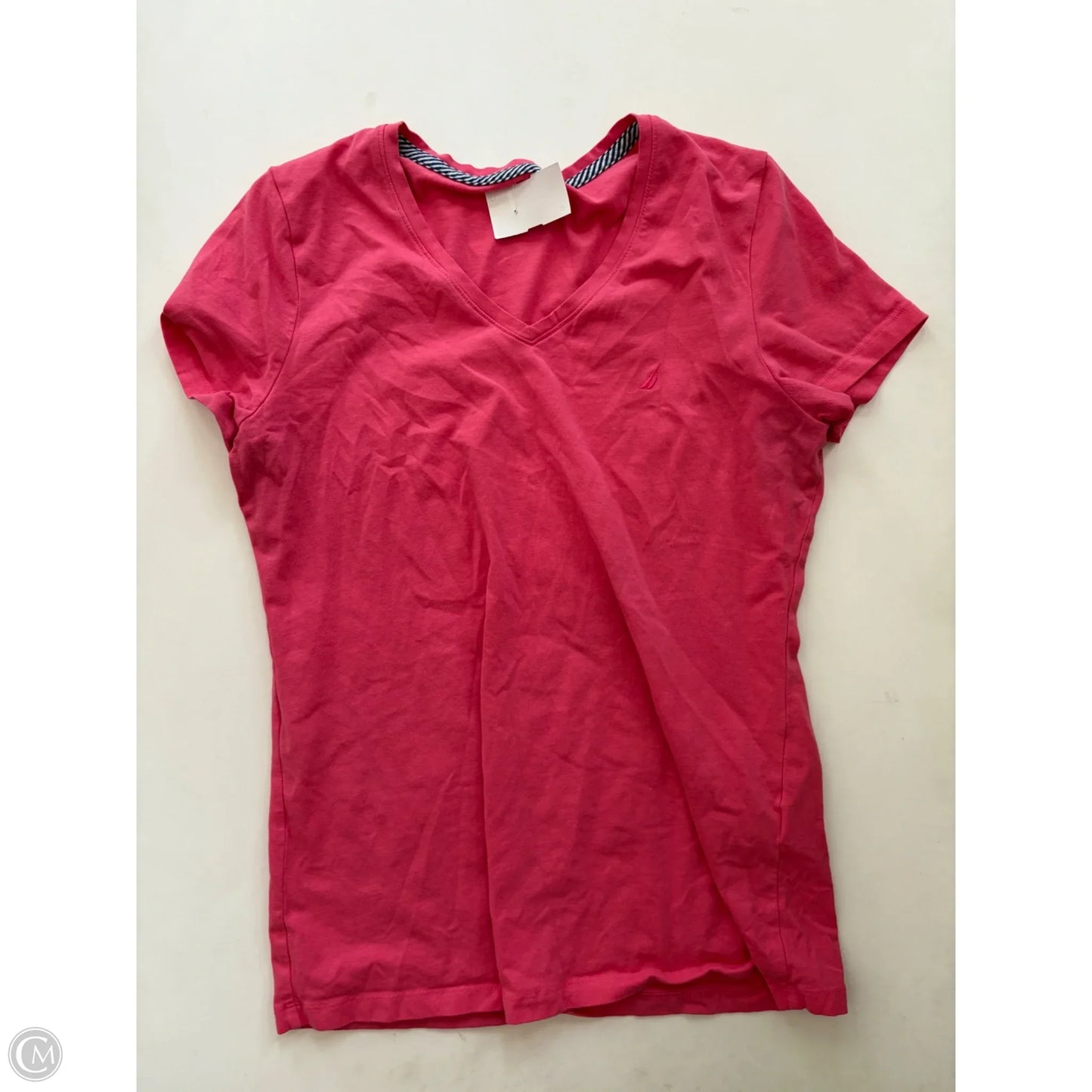 Blouse Short Sleeve By Nautica In Pink, Size: M