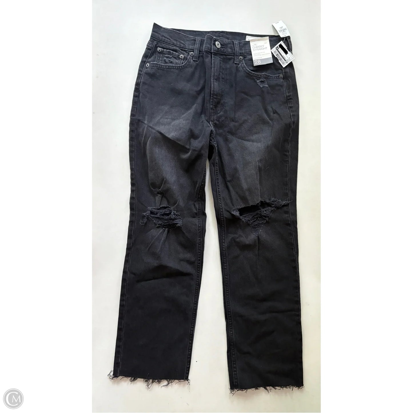 Jeans Straight By Gap In Black, Size: 6