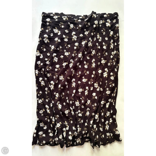 Skirt Midi By Old Navy In Floral Print, Size: Xxl