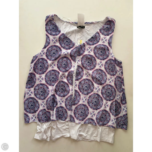 Blouse Sleeveless By New Directions In Multi-colored, Size: Mp