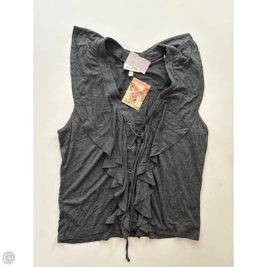 Blouse Sleeveless By belle du jour In Grey, Size: Xl
