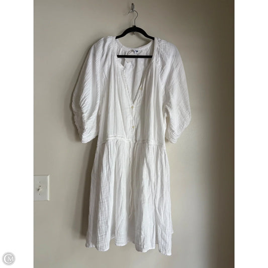 Dress Casual Midi By Old Navy In White, Size: Xxl