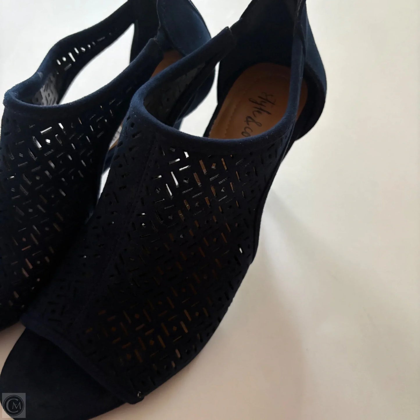 Sandals Heels Kitten By Life Stride In Blue, Size: 8