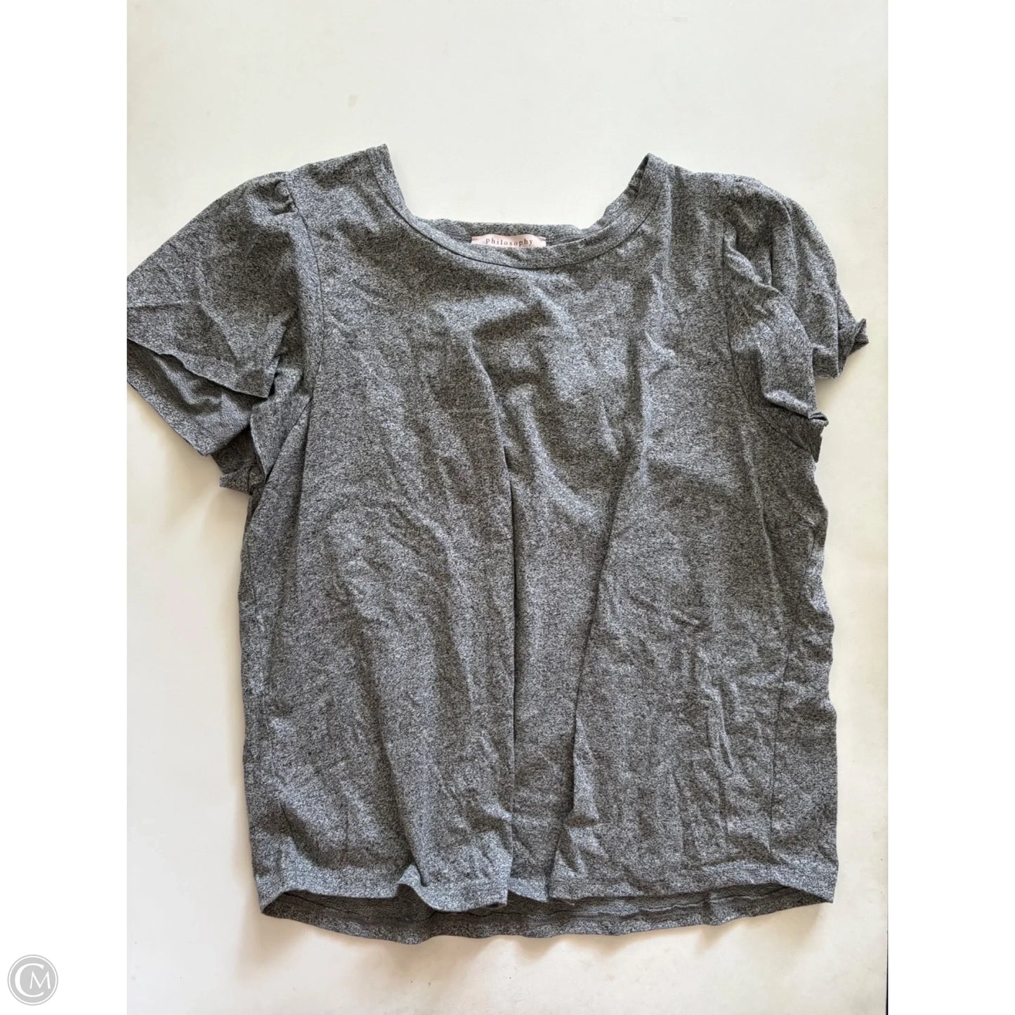 Athletic Top Short Sleeve By Philosophy In Grey, Size: Xl