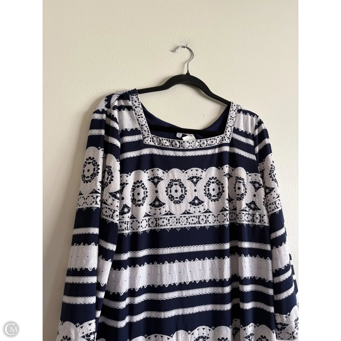Dress Casual Midi By Studio 1 In Blue, Size: 18