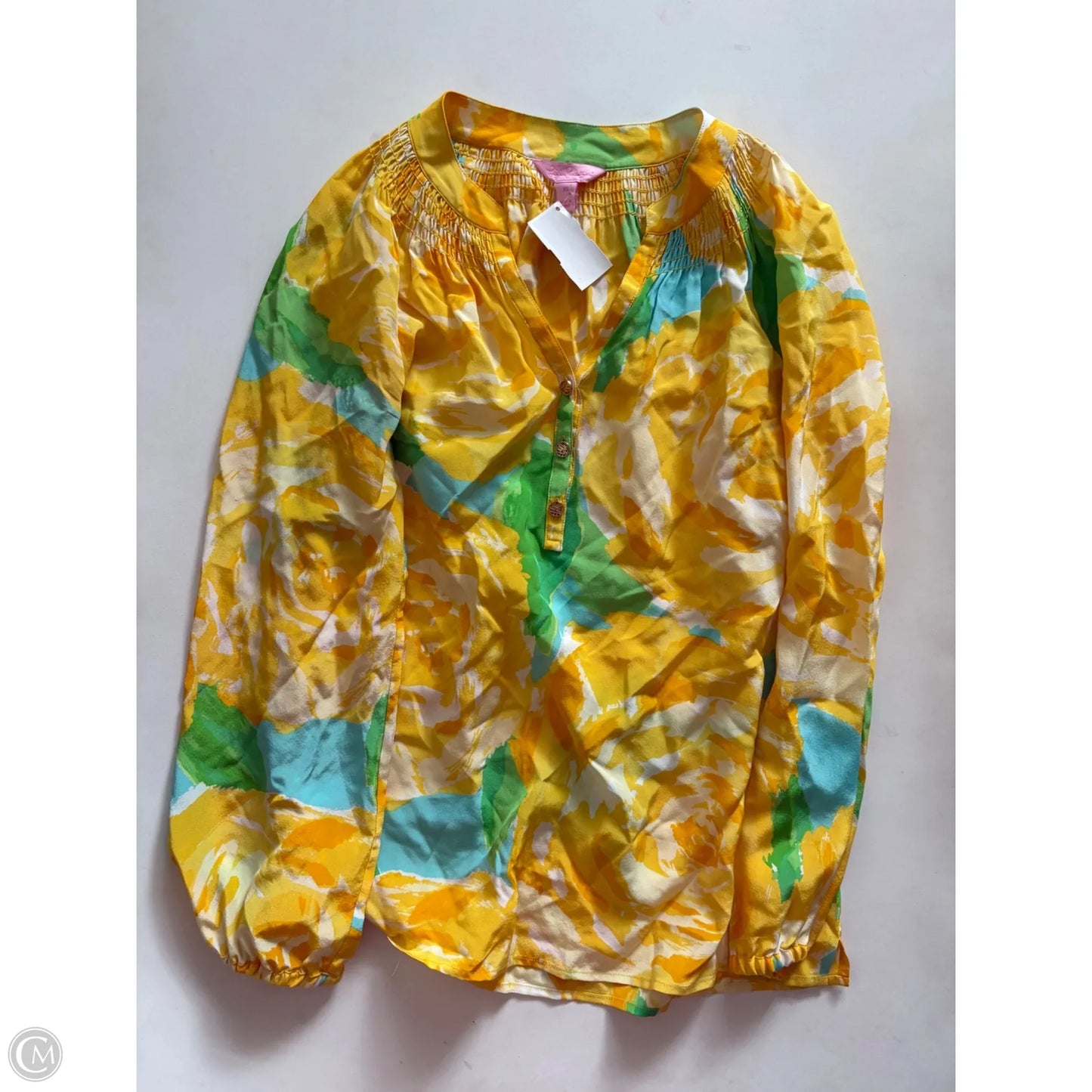 Blouse Designer By Lilly Pulitzer In Yellow, Size: Xs