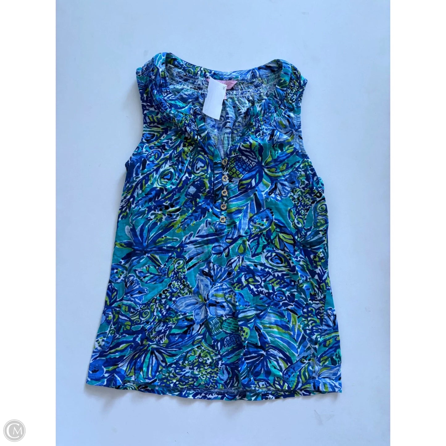 Tank Top Designer By Lilly Pulitzer In Blue, Size: Xs