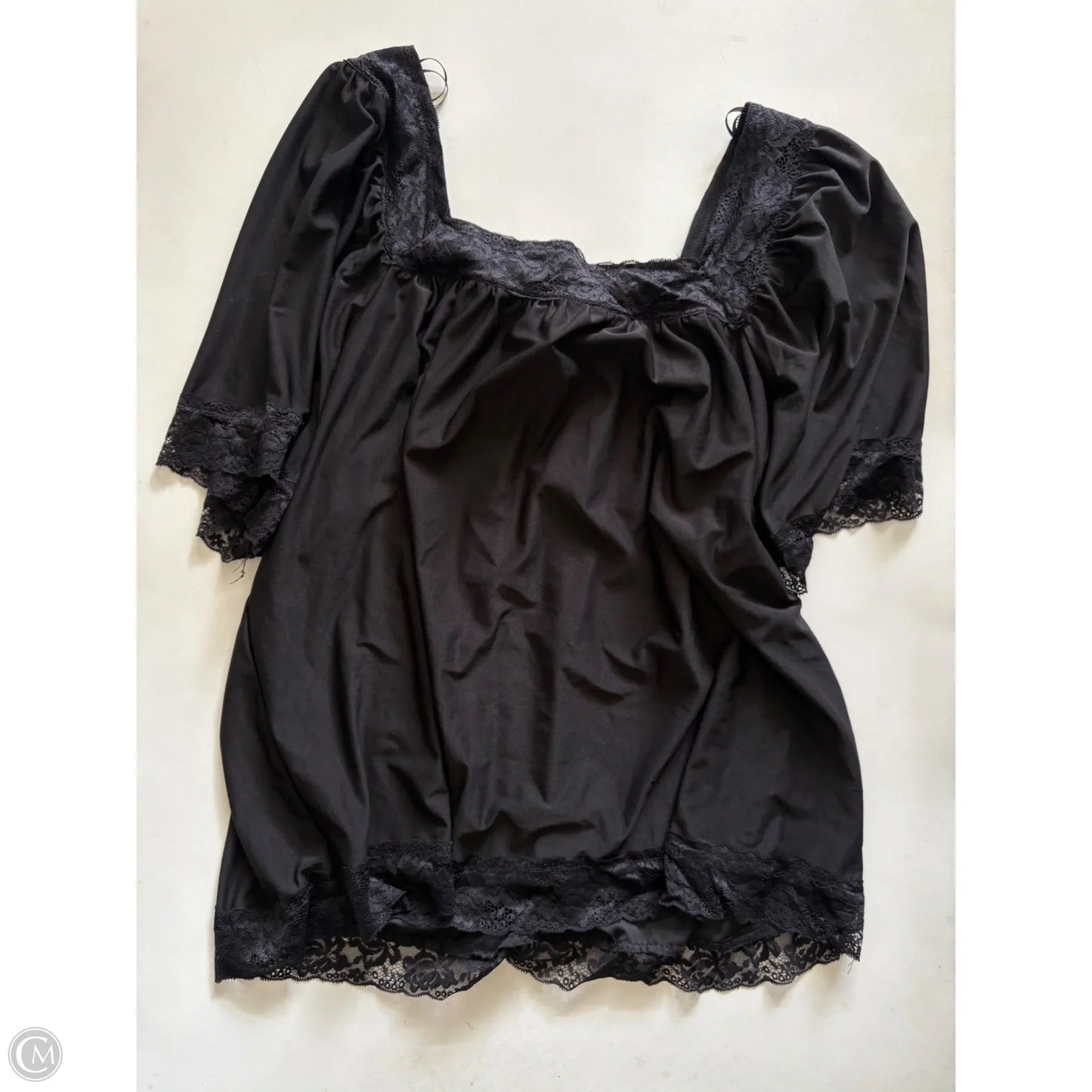 Blouse Short Sleeve By Sweet Rain In Black, Size: 1x
