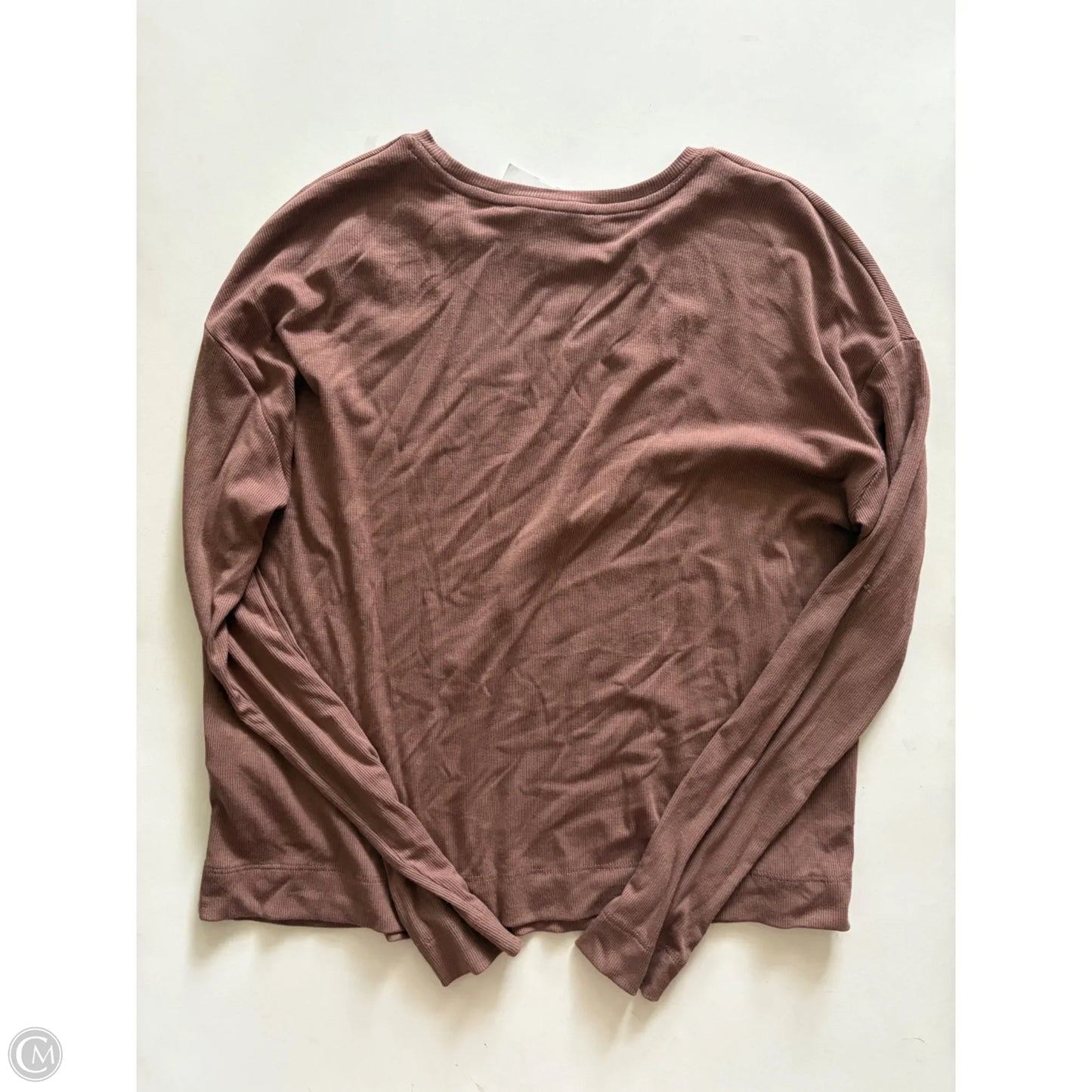 Top Long Sleeve By C And C In Brown, Size: M