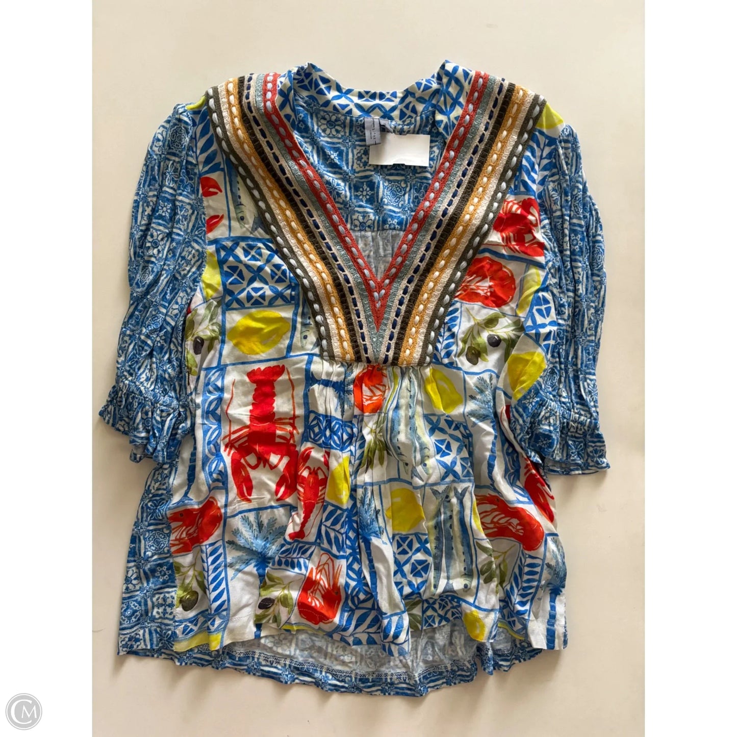 Top Short Sleeve By bl-nk london In Blue, Size: S