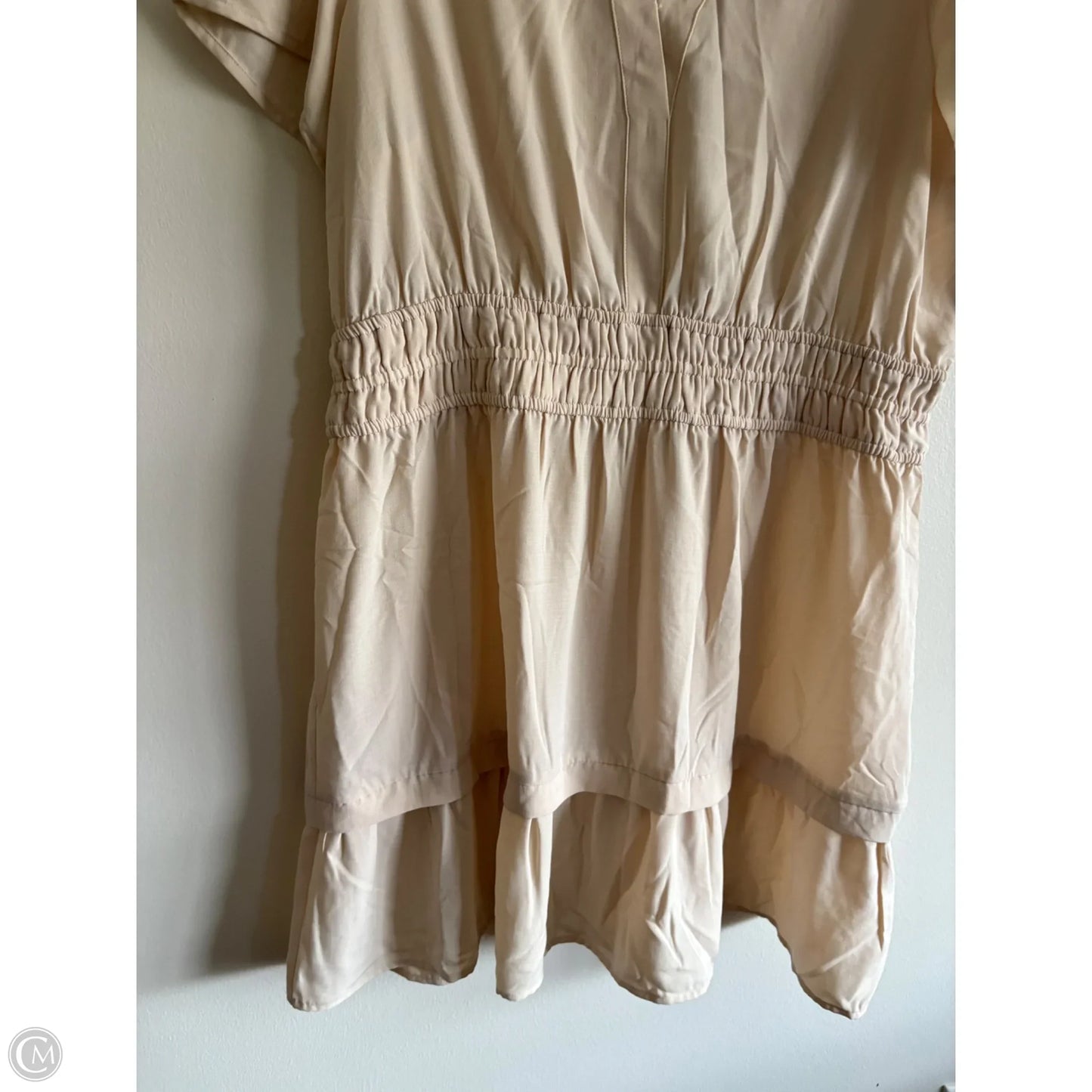 Dress Casual Midi By Express In Beige, Size: Xl