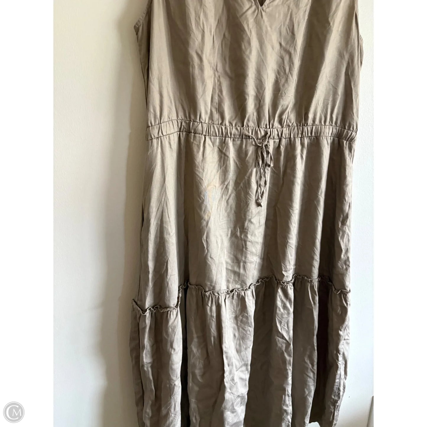 Dress Casual Maxi By Lands End In Taupe, Size: Xl