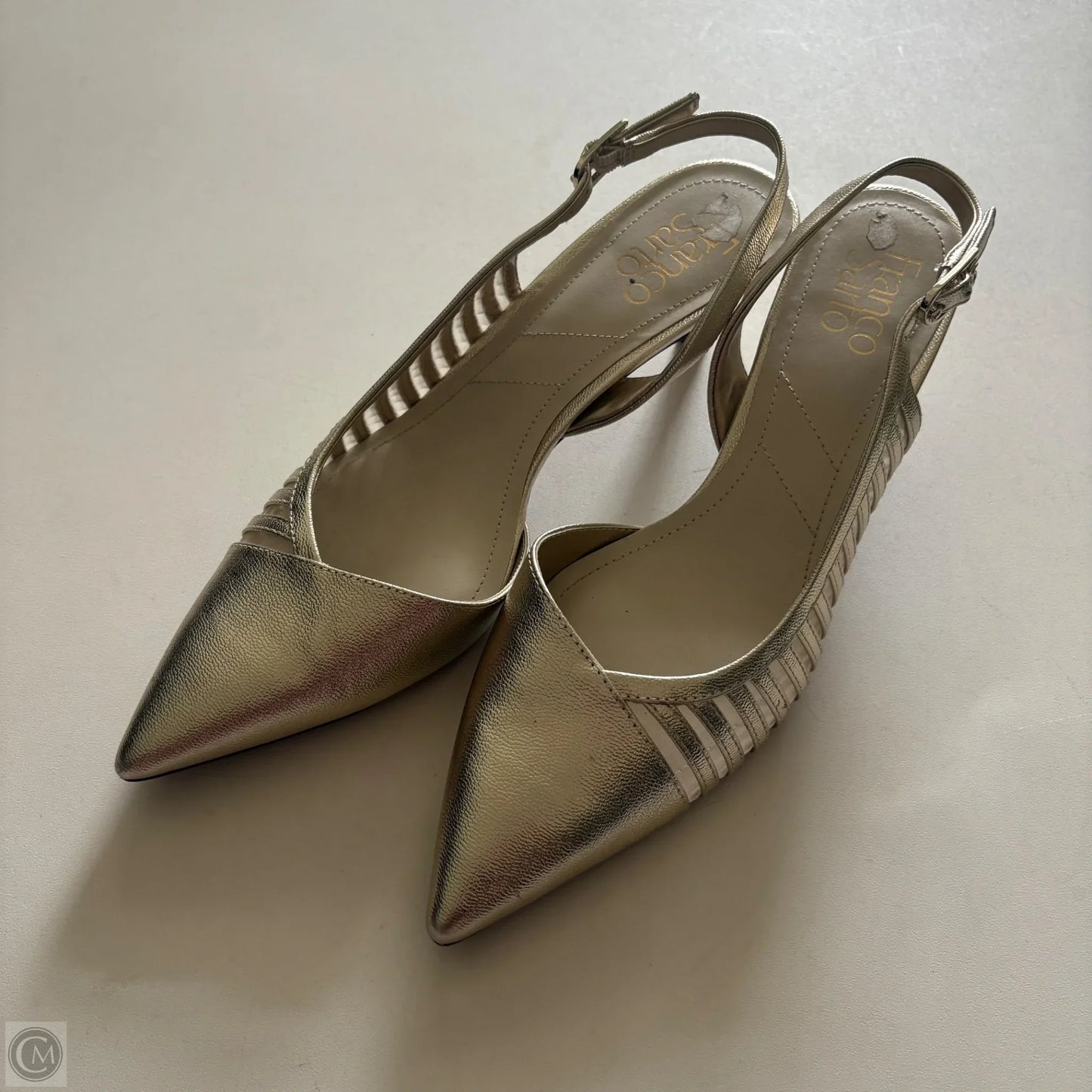 Shoes Heels Kitten By Franco Sarto In Gold, Size: 8