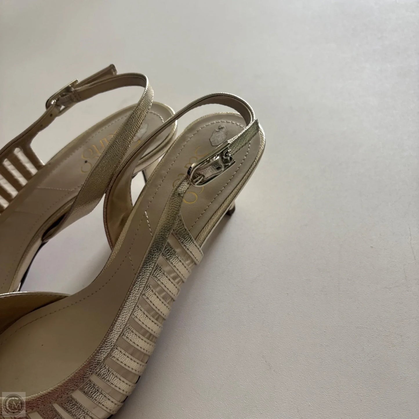 Shoes Heels Kitten By Franco Sarto In Gold, Size: 8