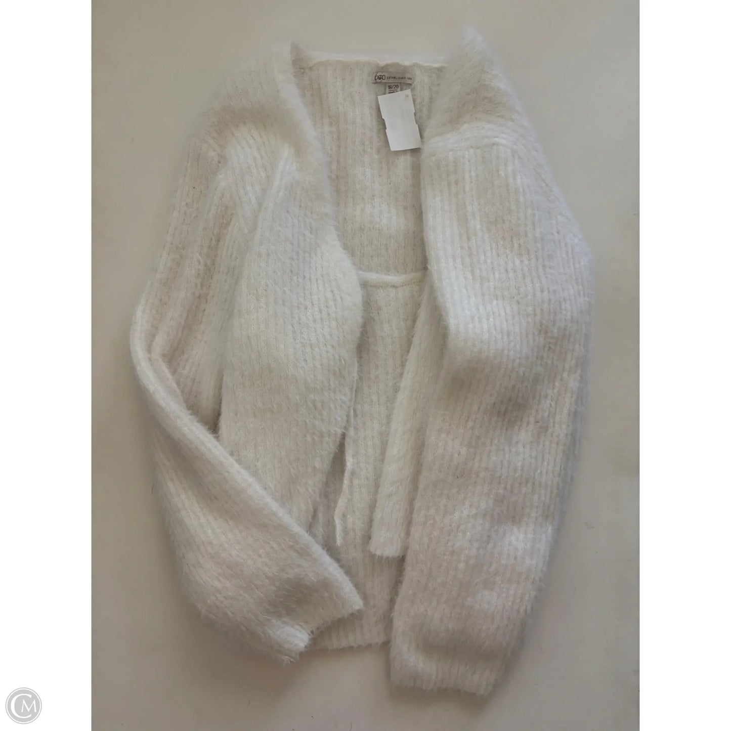 Cardigan By Cato In White, Size: 18