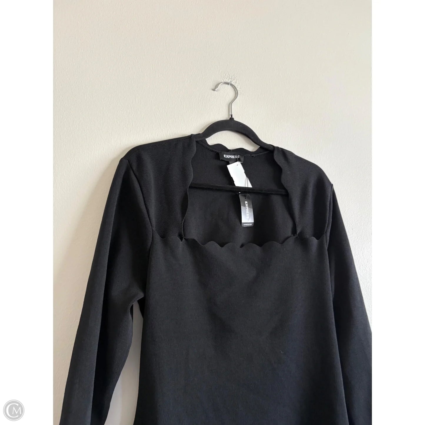 Dress Party Midi By Express In Black, Size: Xl