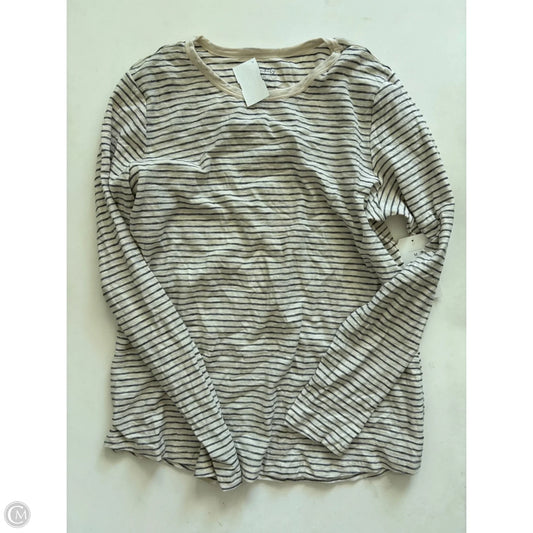 Top Long Sleeve By Wonderly In Striped Pattern, Size: M