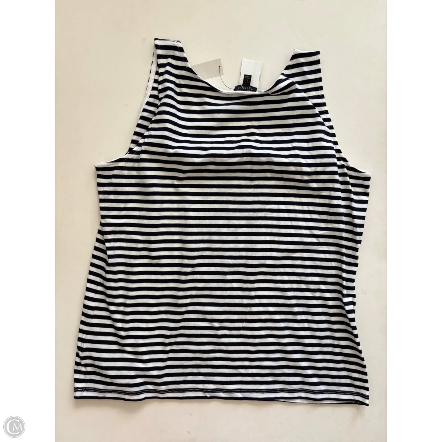 Top Sleeveless By Talbots In Striped Pattern, Size: L
