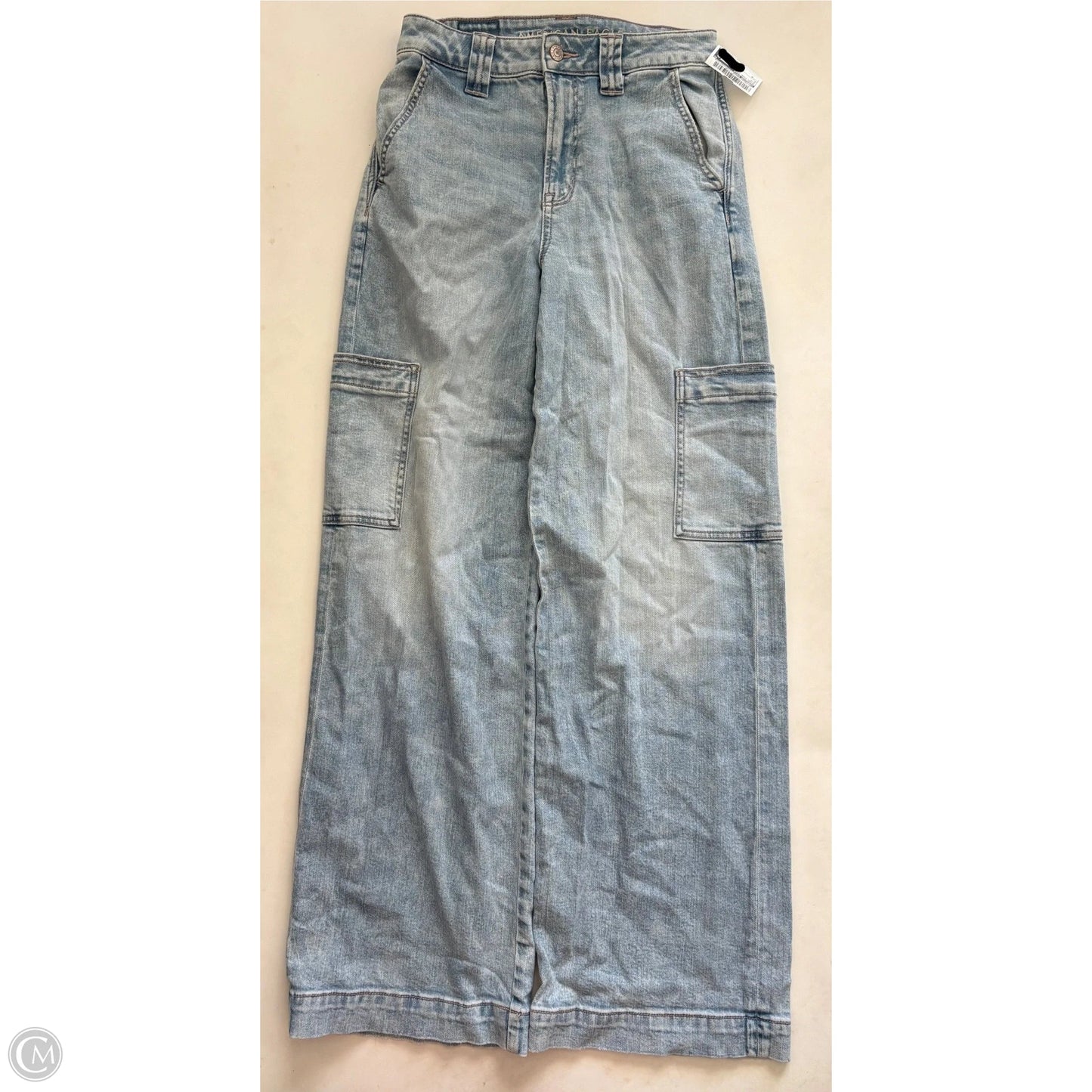 Jeans Wide Leg By American Eagle In Blue, Size: 0