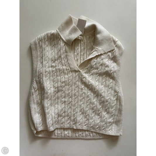 Sweater Short Sleeve By Happily Grey In Cream, Size: Xl
