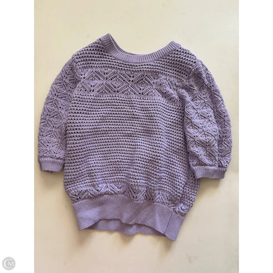 Sweater Short Sleeve By White House Black Market In Purple, Size: L