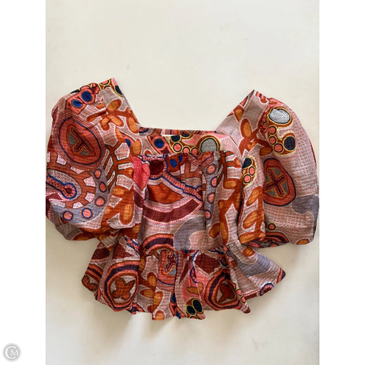Top Short Sleeve By Marie Oliver In Orange, Size: S