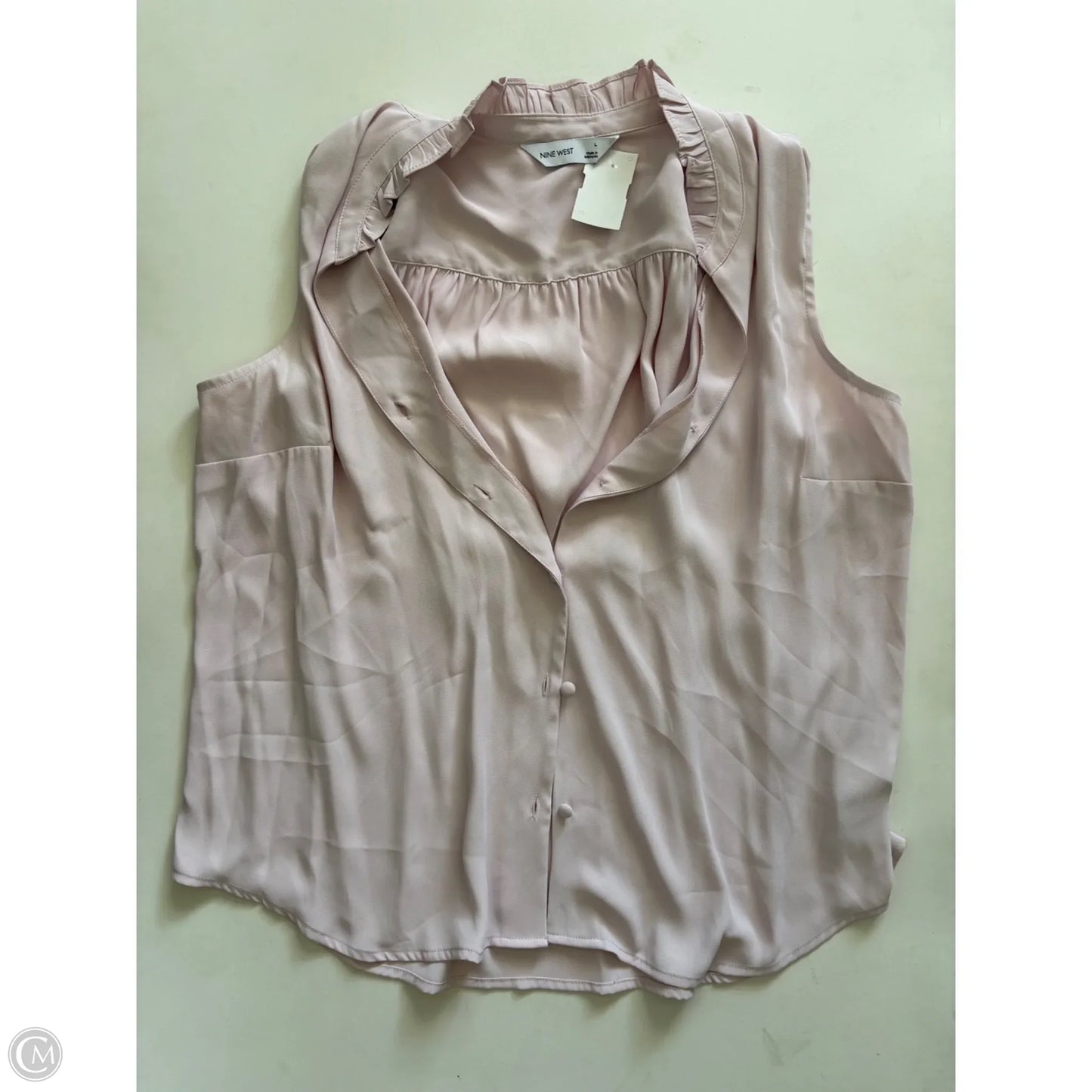 Top Sleeveless By Nine West In Pink, Size: L