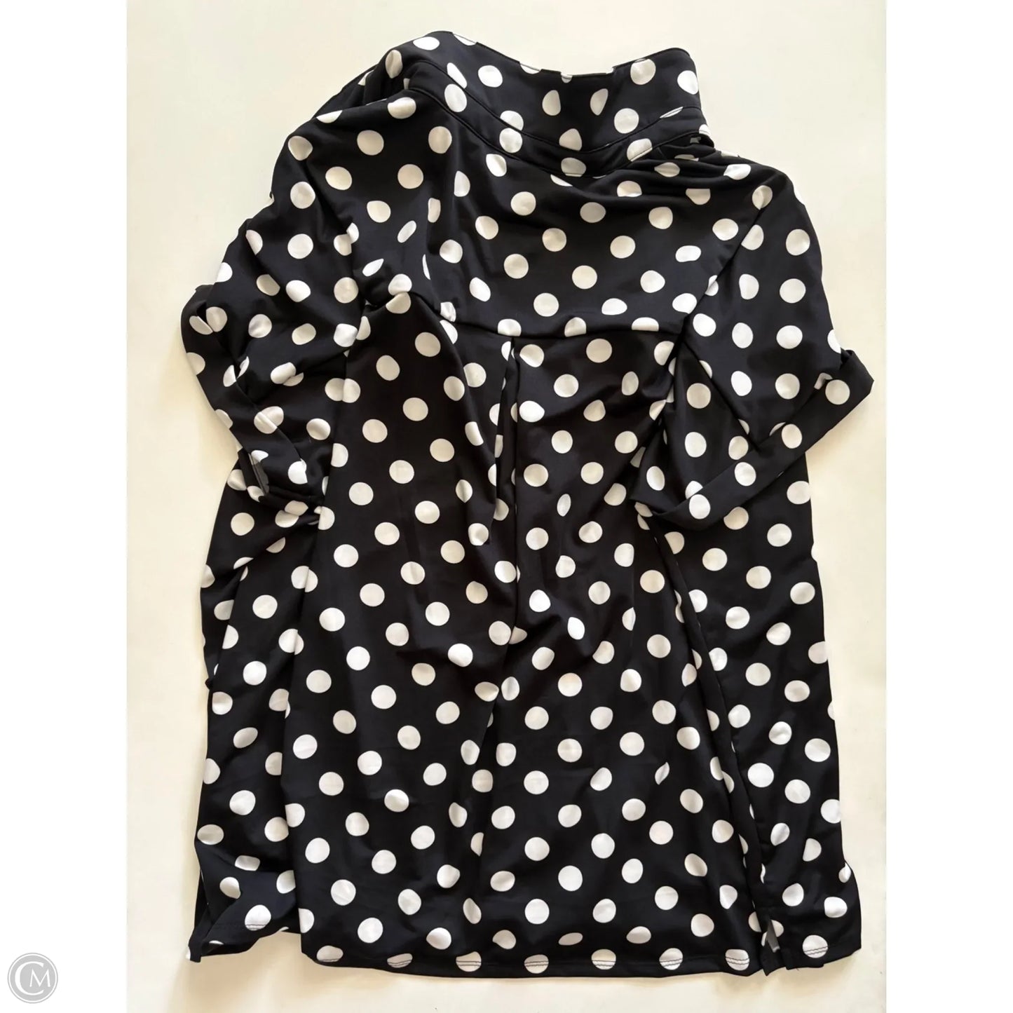 Top Short Sleeve By Kim Rogers In Polkadot Pattern, Size: Xxl