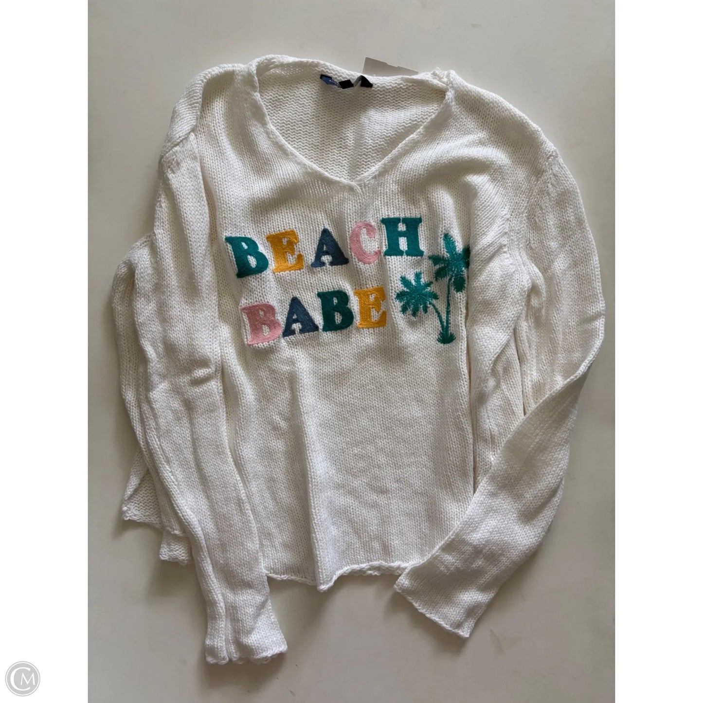Sweater By Simply Southern In White, Size: S