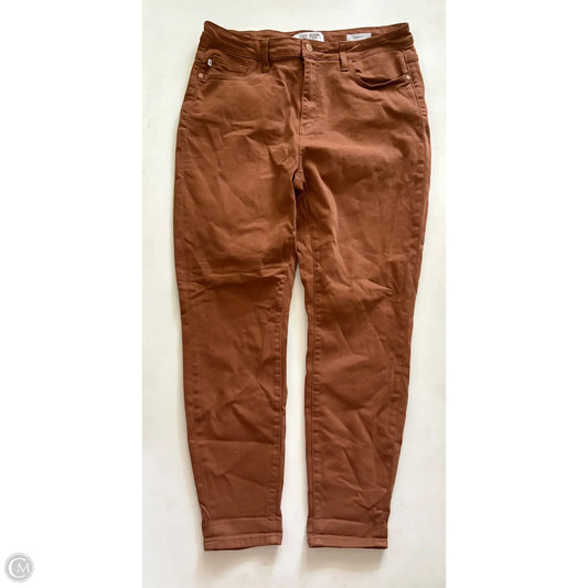 Jeans Straight By Judy Blue In Tan, Size: 14