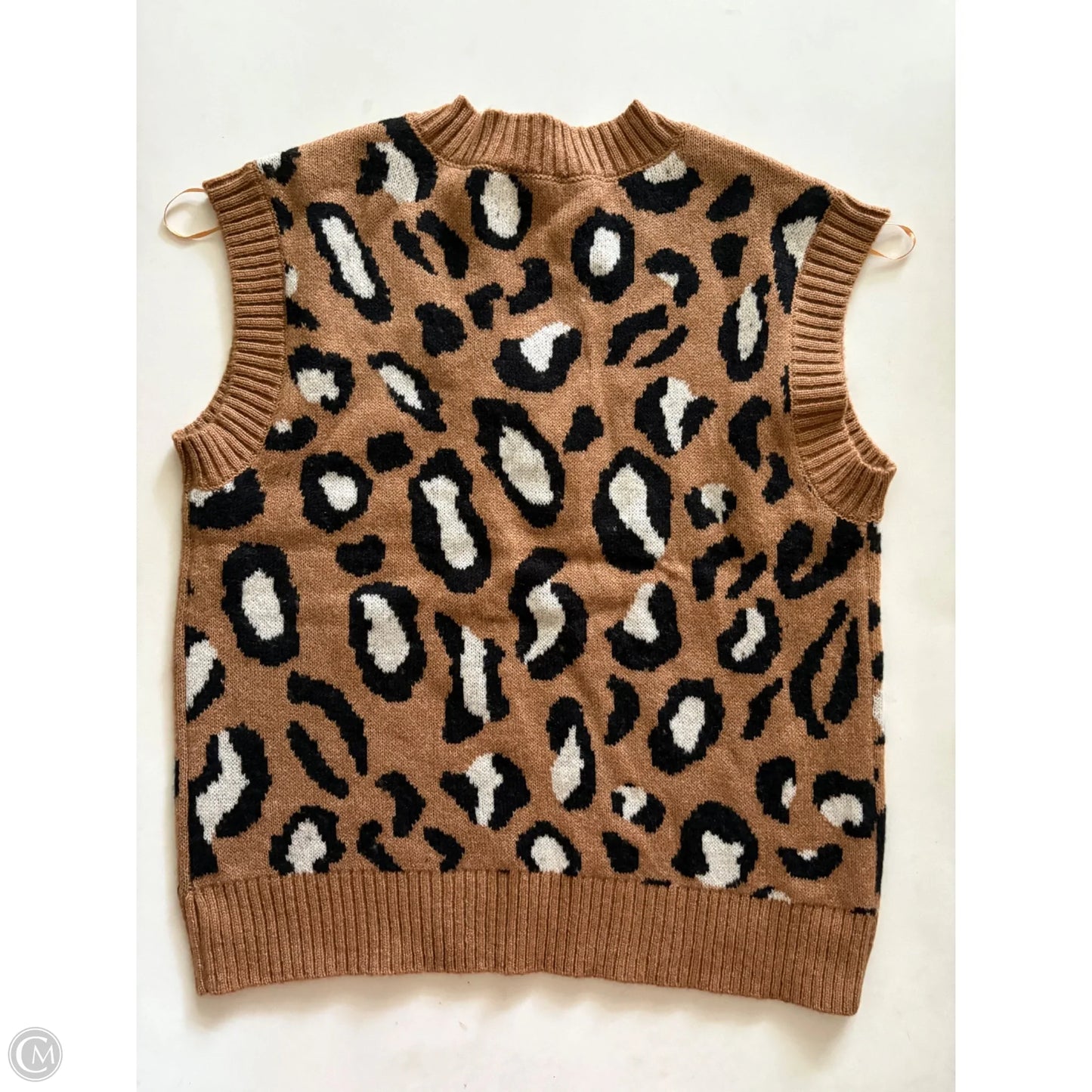Vest Sweater By Kensie In Animal Print, Size: M