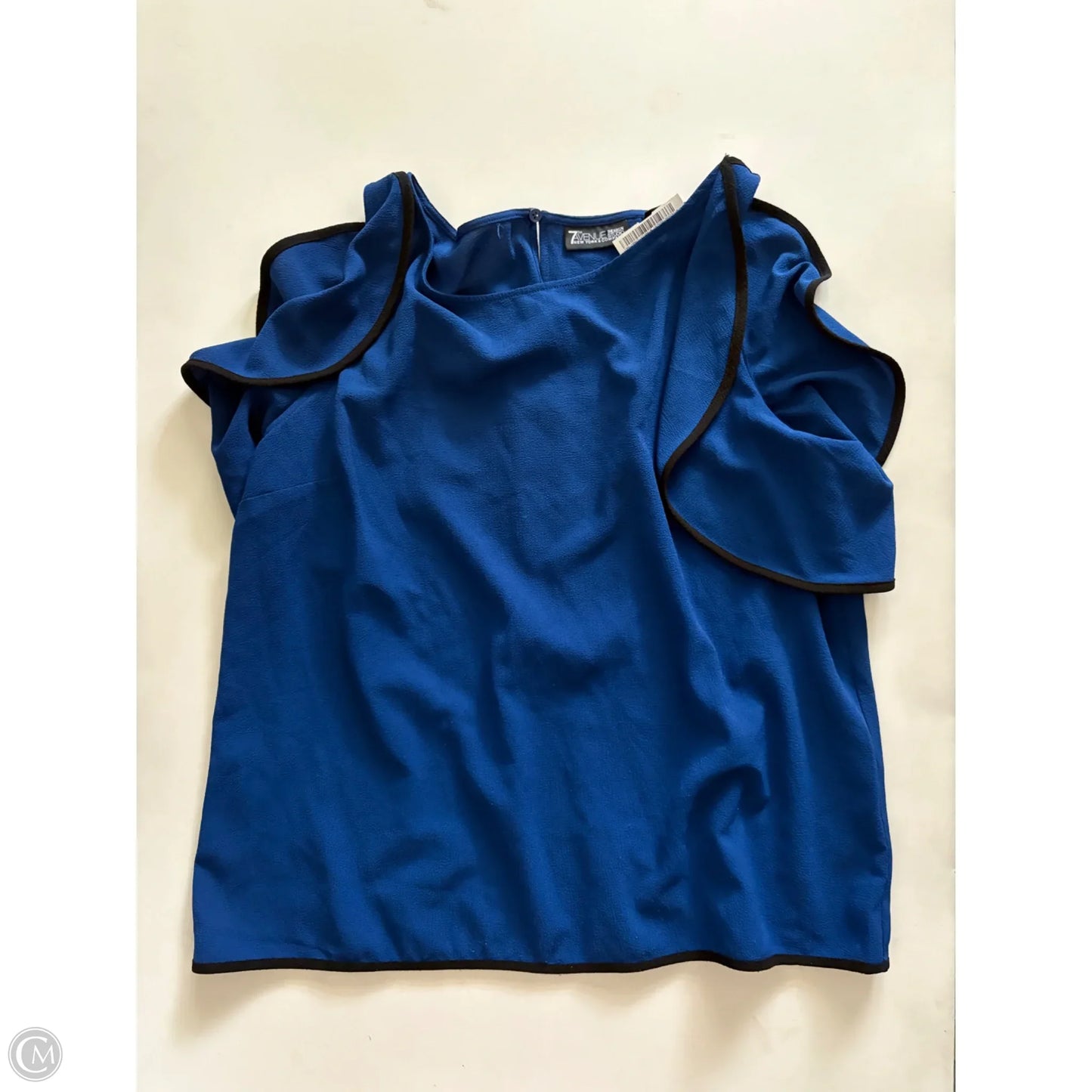 Top Short Sleeve By 7TH AVENUE In Blue, Size: L
