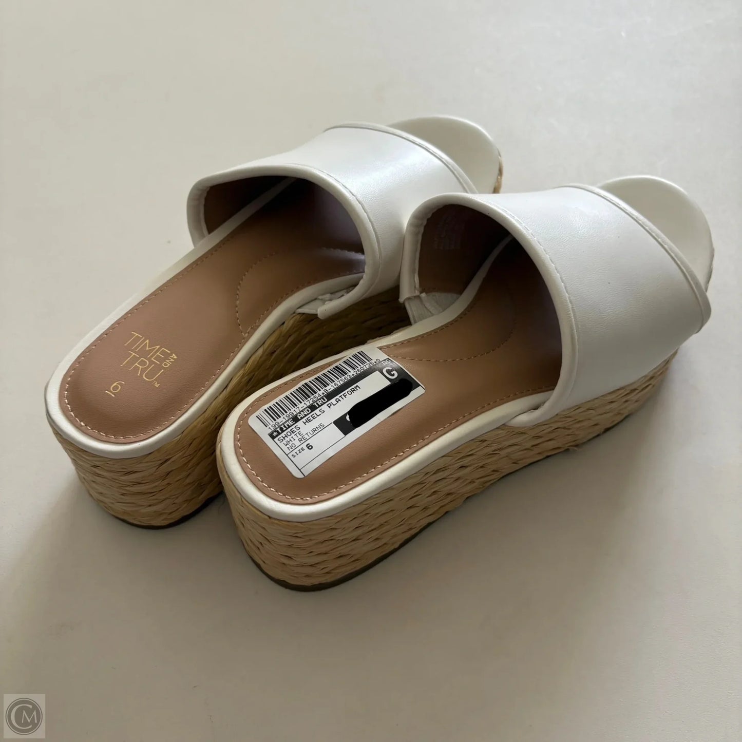 Shoes Heels Platform By Time And Tru In White, Size: 6